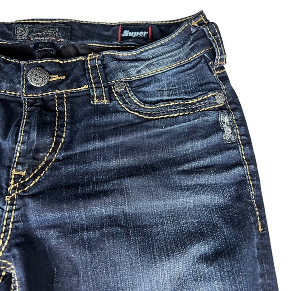 Silver Jeans Co Suki Super Stretch Dark Wash Bootcut Jeans Women's Size 30 Waist - Picture 6 of 14